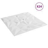 Vidaxl 24 ST WALL PANELY AMETHYST 6 m² 50x50 cm xps White