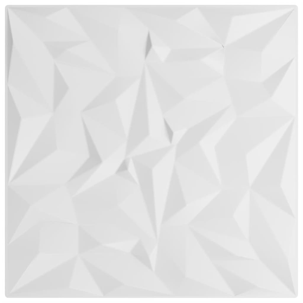 Vidaxx 48 Stück Wandpaneele Amethyst 12 m² 50x50 cm XPS weiß