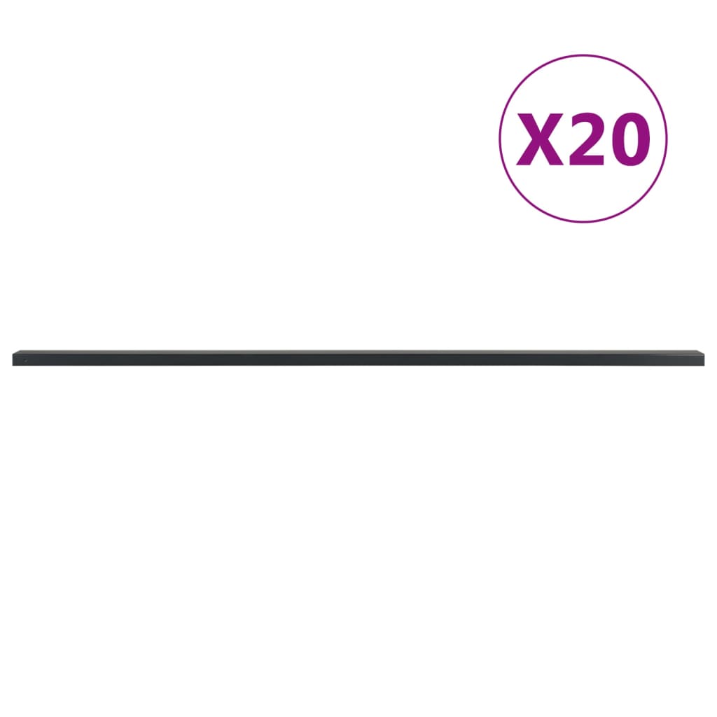 Vidaxl Zaunpfosten 20 St 200 cm Stahlgrau