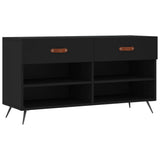 Vidaxx Schuhbank 102x35x55 cm lackiertes Holz schwarz