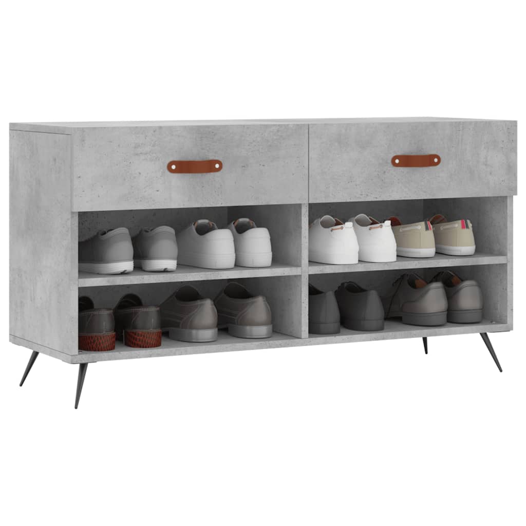 Vidaxx Schuhbank 102x35x55 cm Holzwerkstoff betongrau