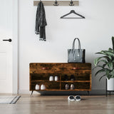 Vidaxx Schuhbank 102x35x55 cm verarbeitetes Holz, geräucherte Eiche