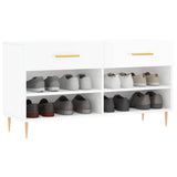 Vidaxx Schuhbank 102x35x55 cm lackiertes Holz Hochglanz weiß