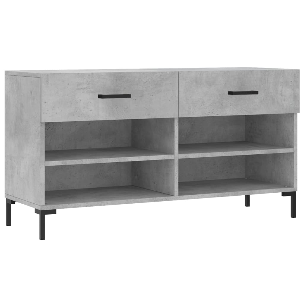 Vidaxx Schuhbank 102x35x55 cm Holzwerkstoff betongrau