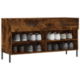 Vidaxx Schuhbank 102x35x55 cm verarbeitetes Holz, geräucherte Eiche