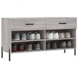 Vidaxx Schuhbank 102x35x55 cm, Holzwerkstoff, Farbe Sonoma-Eiche grau