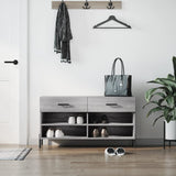 Vidaxx Schuhbank 102x35x55 cm, Holzwerkstoff, Farbe Sonoma-Eiche grau