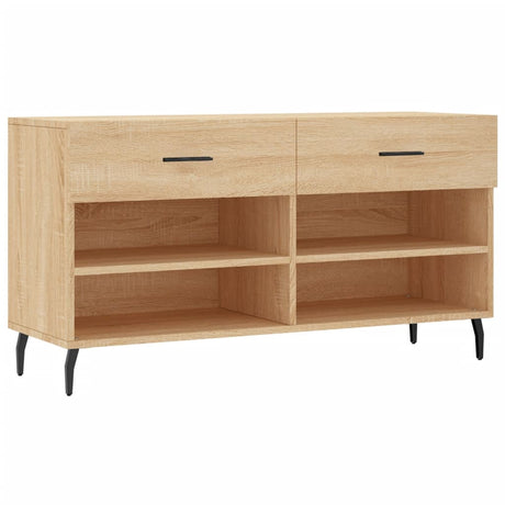 Vidaxl Schuhsofa 102x35x55 cm verarbeitetes Holz Sonoma Eichefarbe