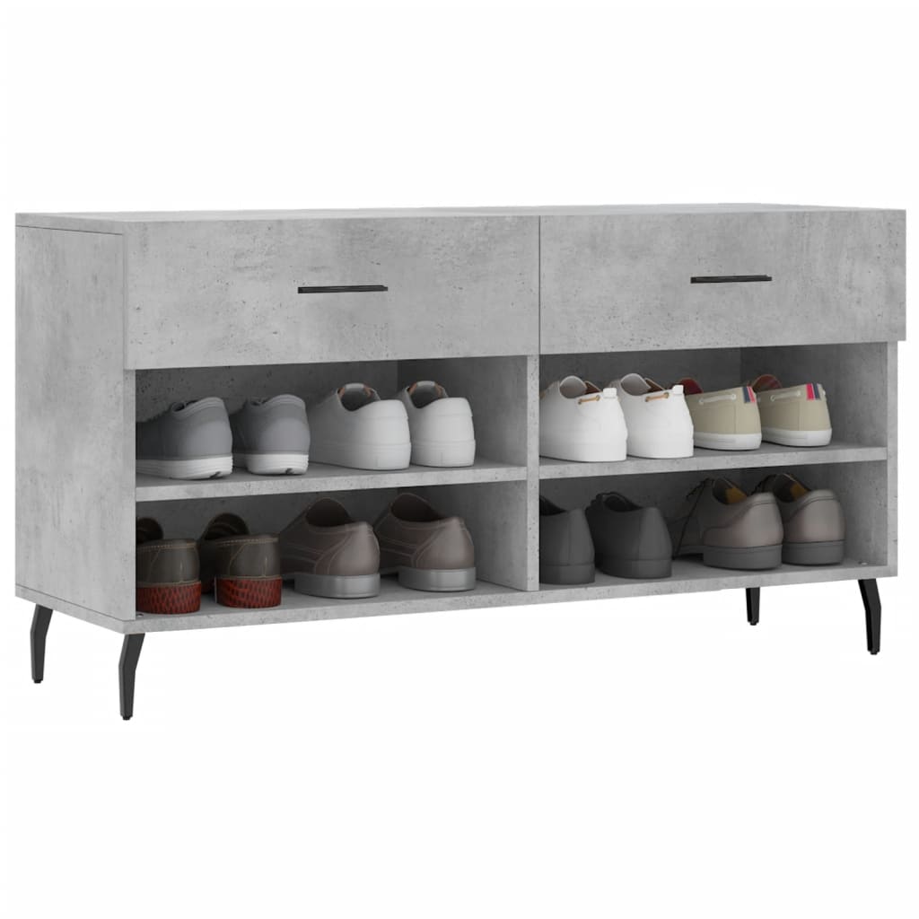 Vidaxx Schuhbank 102x35x55 cm Holzwerkstoff betongrau