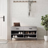 Vidaxx Schuhbank 102x35x55 cm, Holzwerkstoff, Farbe Sonoma-Eiche grau