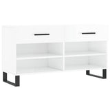 Vidaxx Schuhbank 102x35x55 cm lackiertes Holz Hochglanz weiß