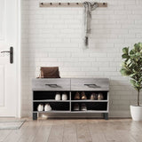 Vidaxl Schuhsofa 102x35x55 cm verarbeitetes Holzgrau Sonoma Eiche Farbe