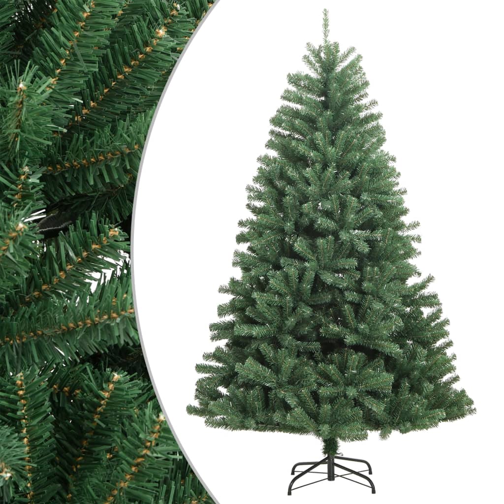 Vidaxl kunstkerstboom met scharnieren en standaard 210 cm groen