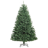 Vidaxl kunstkerstboom met scharnieren en standaard 240 cm groen