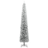 Vidaxl Kunstkerstboom narrow with standard and snow 300 cm PVC