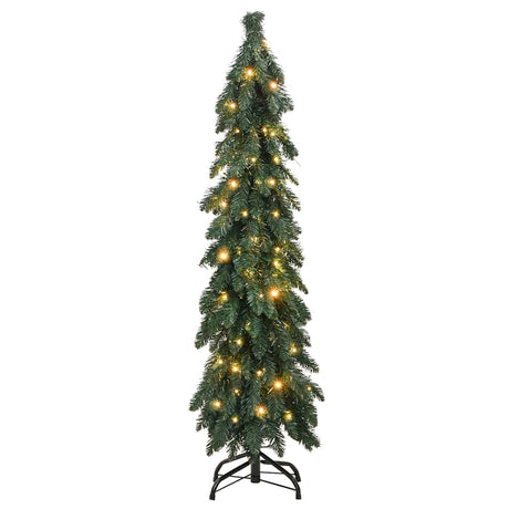 VIDAXL KUNSTKERSTBOOM mit Beleuchtung 60 LEDs 120 cm