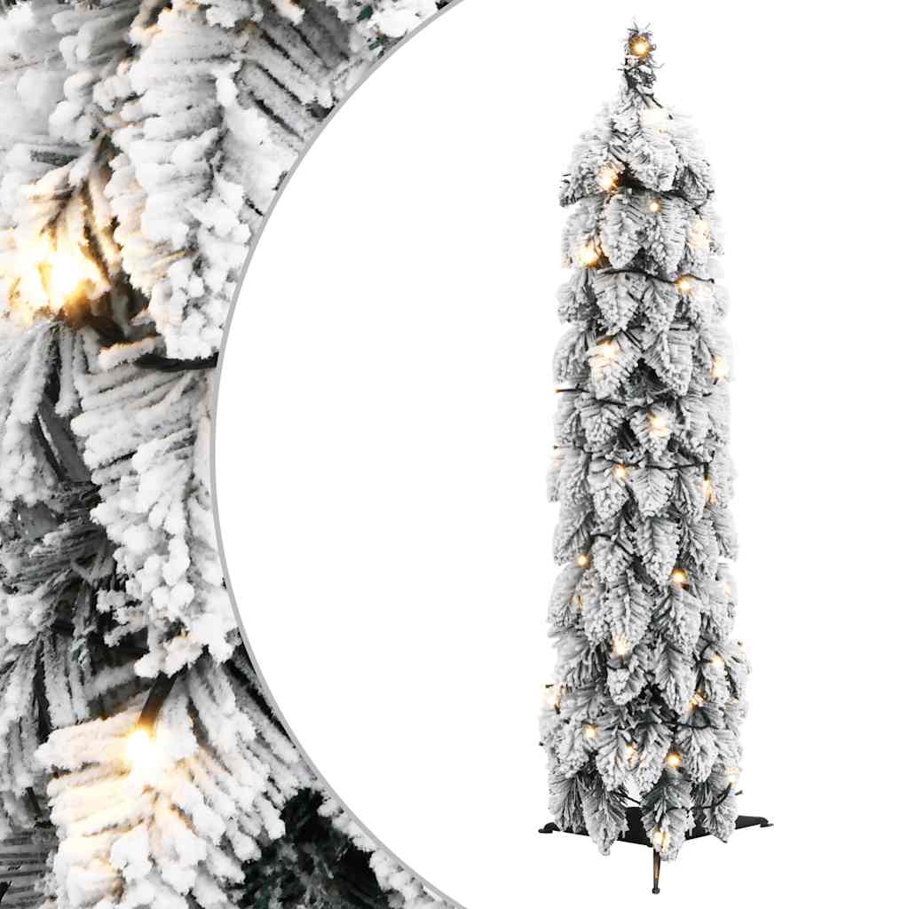 VidaXL Künstlicher Weihnachtsbaum mit Lichtern und Schnee, 30 LEDs, 60 cm