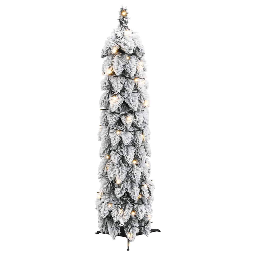 VidaXL Künstlicher Weihnachtsbaum mit Lichtern und Schnee, 30 LEDs, 60 cm