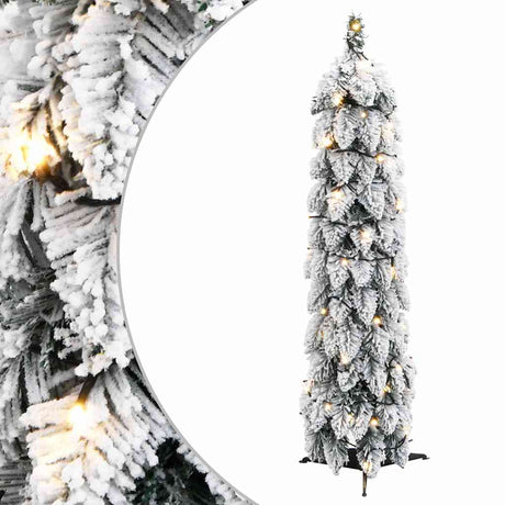 VidaXL Künstlicher Weihnachtsbaum mit Lichtern und Schnee 45 LEDs 90 cm