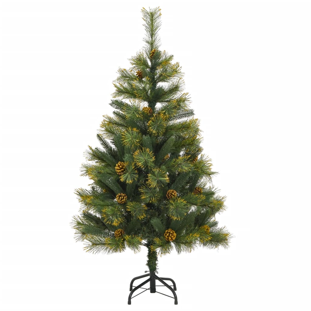 Vidaxx künstlicher Weihnachtsbaum mit Scharnieren und Tannenzapfen 120 cm