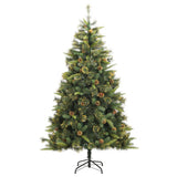 Vidaxl Kunstkerstboom mit Scharnieren und Kiefernzapfen 180 cm