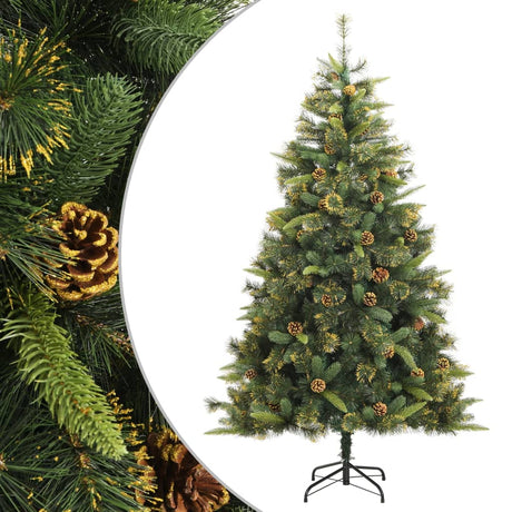 Vidaxx künstlicher Weihnachtsbaum mit Scharnieren und Tannenzapfen 240 cm