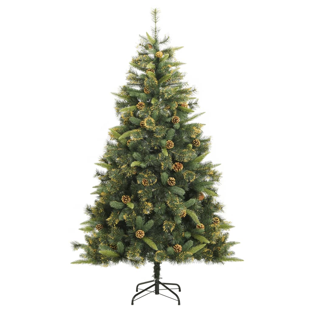Vidaxx künstlicher Weihnachtsbaum mit Scharnieren und Tannenzapfen 240 cm