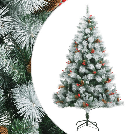 Vidaxl Kunstkerstboom mit Scharnierenkasten und Beeren 210 cm