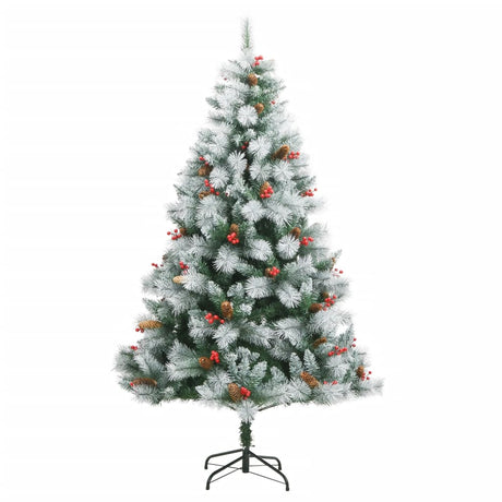 Vidaxl Kunstkerstboom mit Scharnierenkasten und Beeren 210 cm