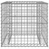 Vidaxl schanskorf 70x70x65 cm pocinkano železno srebrno obarvano