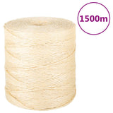 Vidaxl rep 2 mm 1500 m 100% sisal