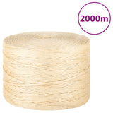 Vidaxl rep 3 mm 2000 m 100% sisal