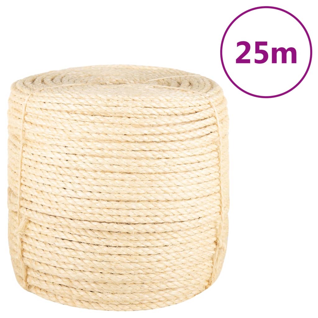 Vidaxl rep 8 mm 25 m 100% sisal