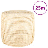 Vidaxl rep 8 mm 25 m 100% sisal