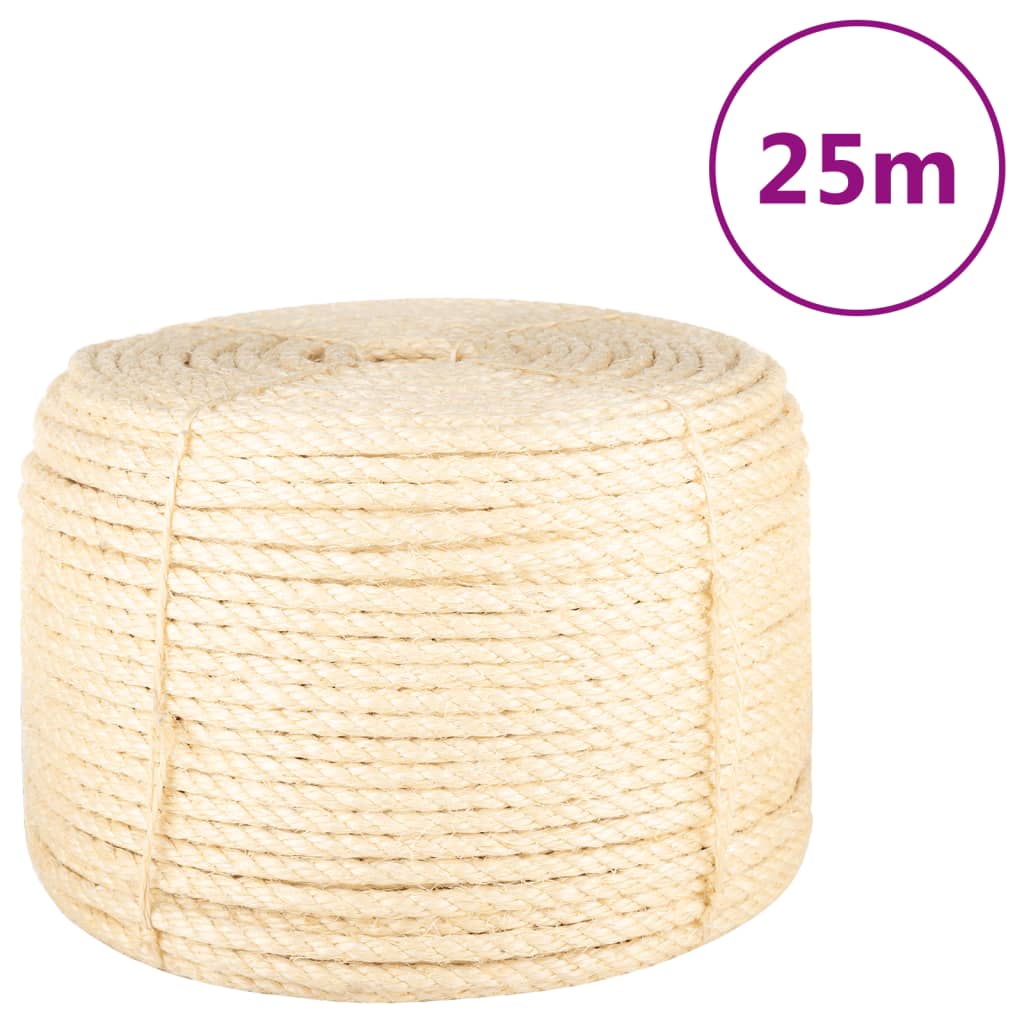 Vidaxl rep 12 mm 25 m 100% sisal