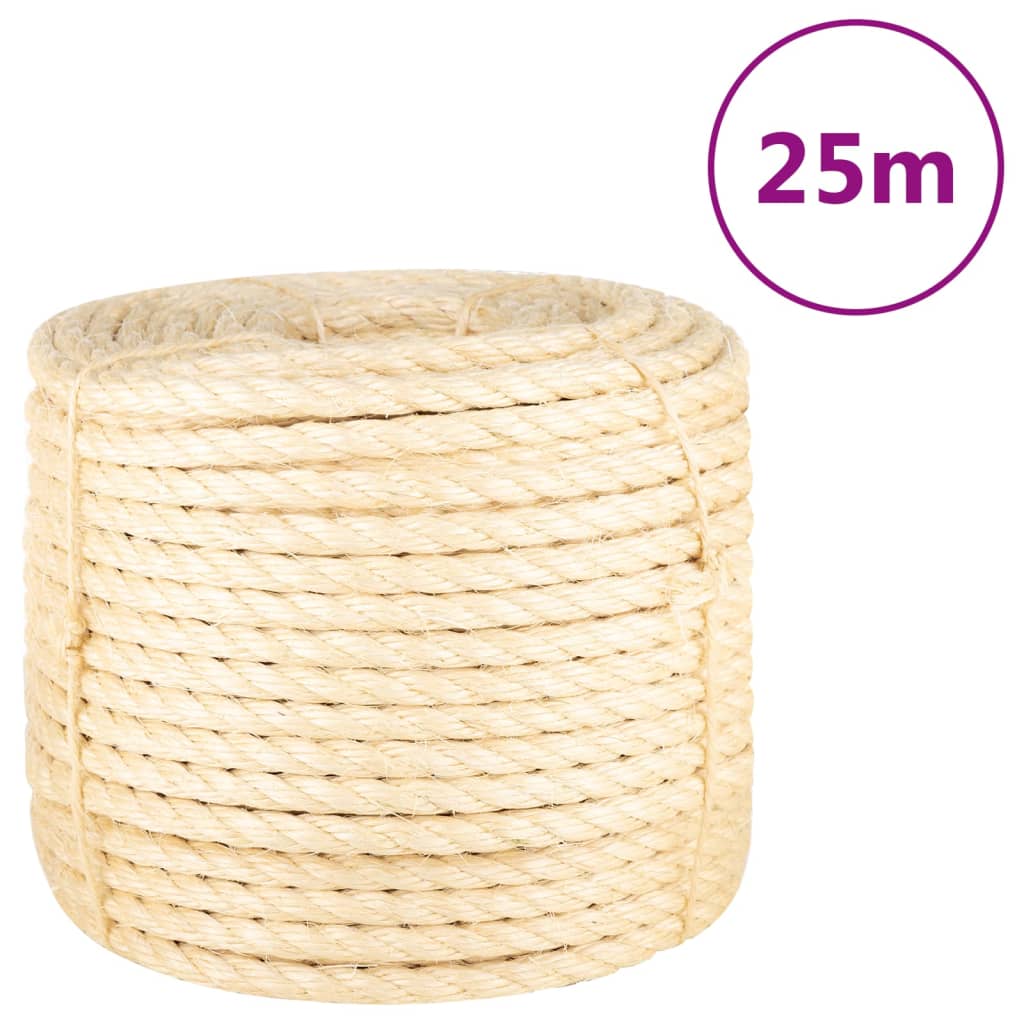 Vidaxl rep 14 mm 25 m 100% sisal