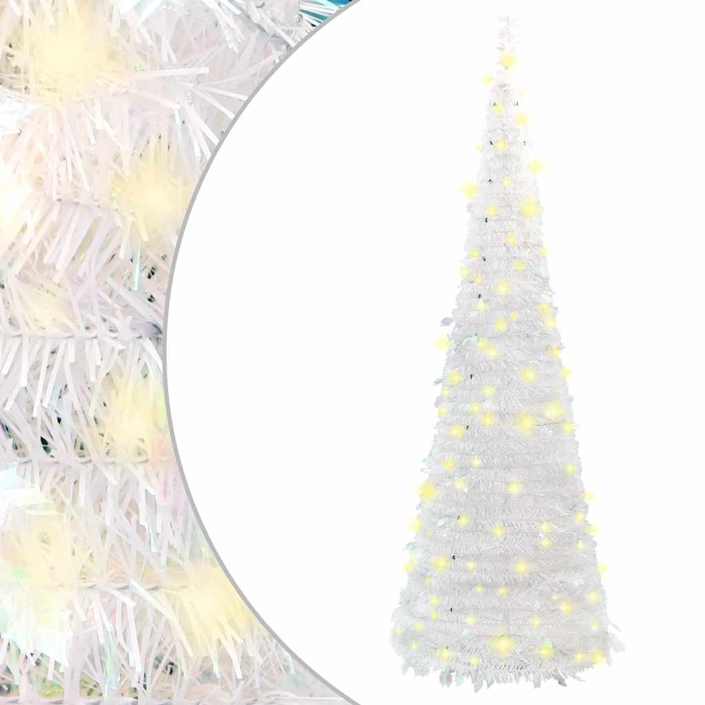 Vidaxl Kunstkerstboom Popup 50 LEDs 120 cm Weiß