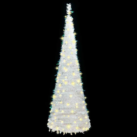 VidaXL Künstlicher Weihnachtsbaum Pop-up 100 LEDs 150 cm Weiß