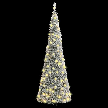VIDAXL KUNSTKERSTBOOM POP-up mit Schnee 150 LEDs 180 cm