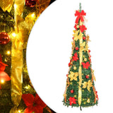 Vidaxl kunstkerstboom pop-up 200 led's 210 cm groen