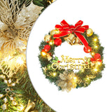 VidaXL Weihnachtskranz mit 35 LEDs 60 cm grün