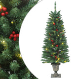 Vidaxl Künstliche Weihnachtsbäume 2 St 100 LEDs 120 cm Grün