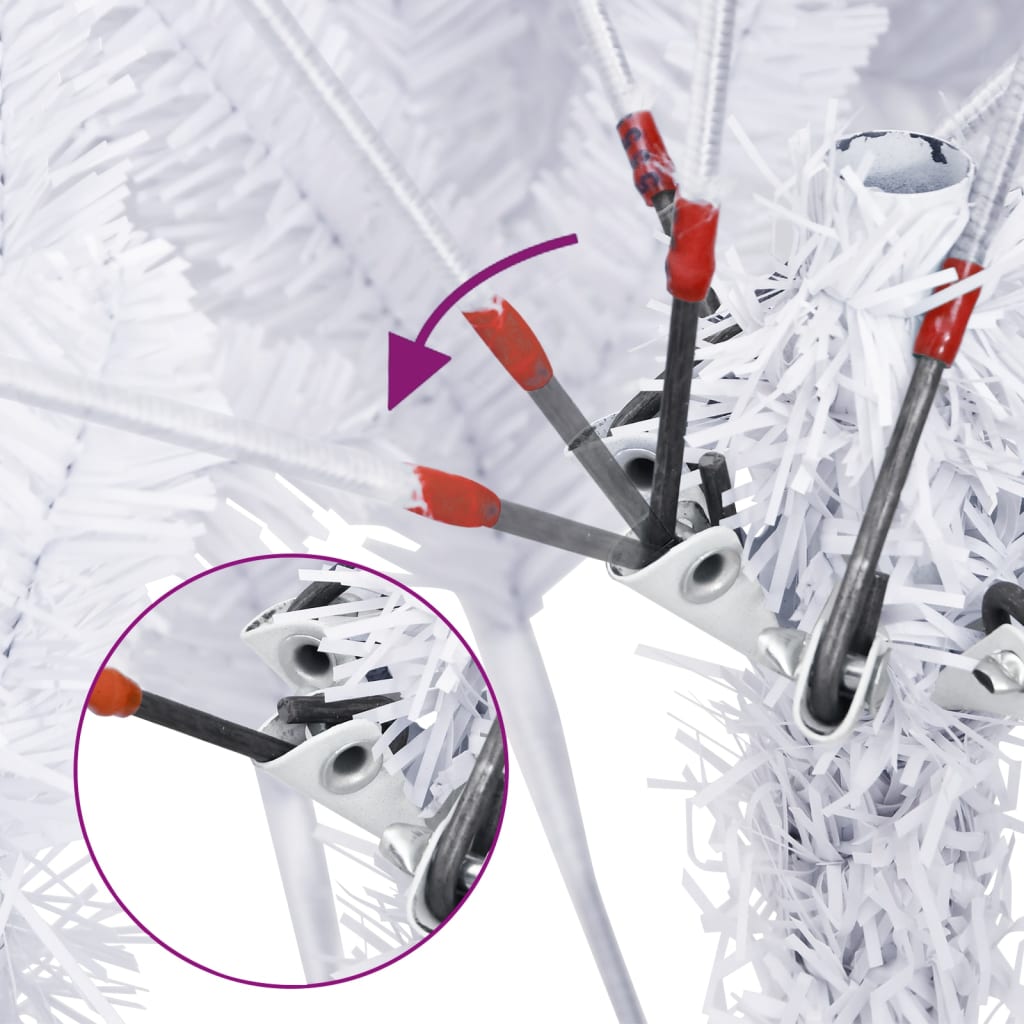 Vidaxl Kunstkerstboom s tečaji in standardno 120 cm belo