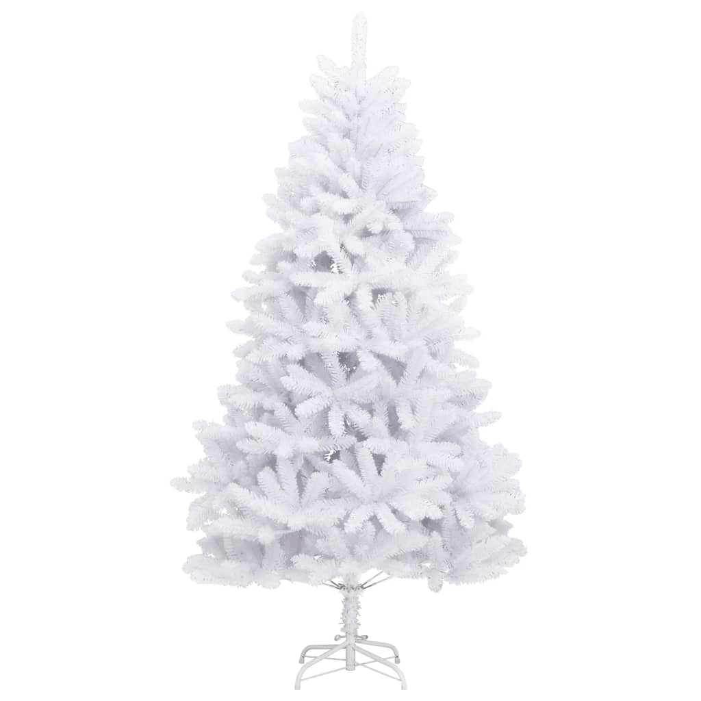 VidaXL Künstlicher Weihnachtsbaum mit Scharnieren mit Ständer 210 cm weiß