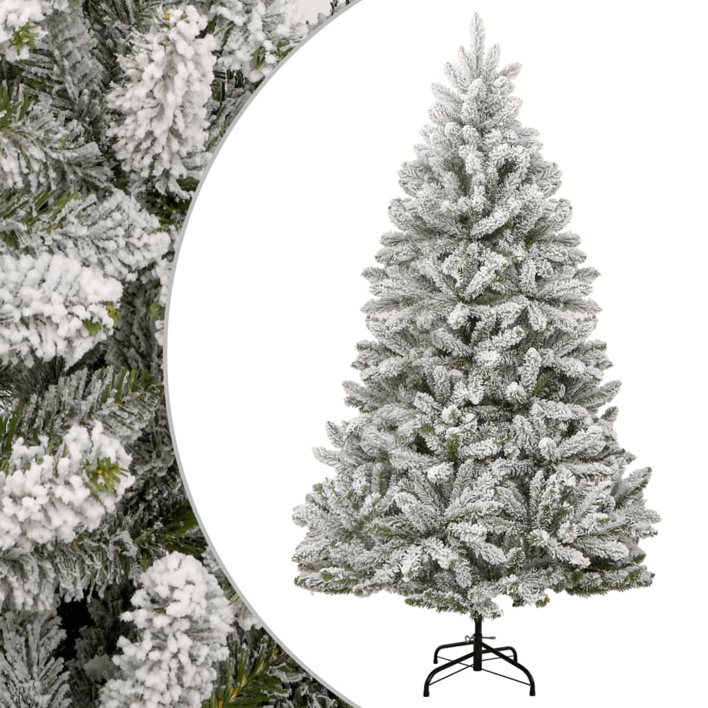 VidaXL Künstlicher Weihnachtsbaum mit Scharnieren und Schnee 180 cm