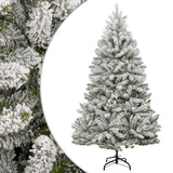 Vidaxl kunstkerstboom met scharnieren en sneeuw 210 cm
