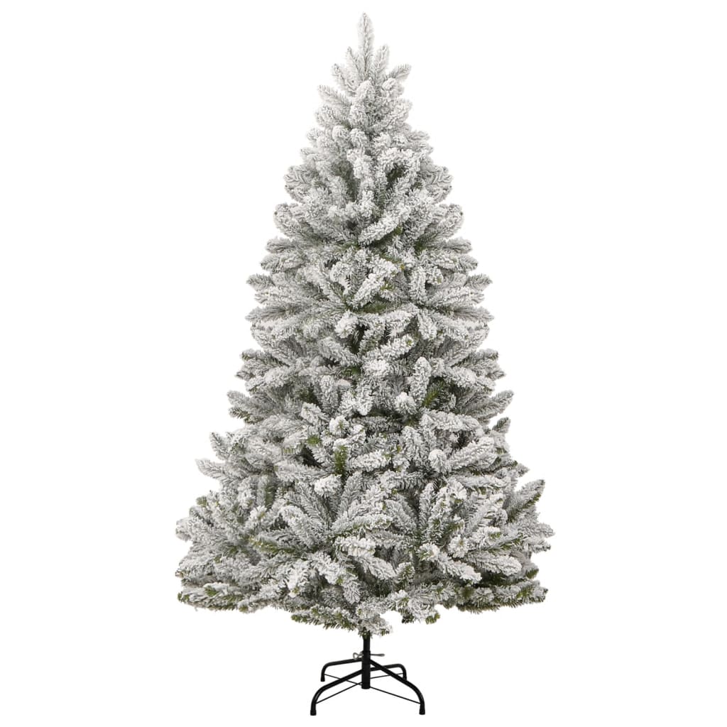 Vidaxl kunstkerstboom met scharnieren en sneeuw 210 cm
