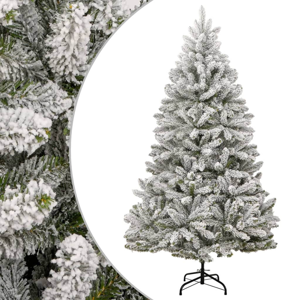 Vidaxl kunstkerstboom met scharnieren en sneeuw 240 cm