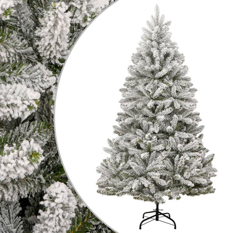 Vidaxl kunstkerstboom met scharnieren en sneeuw 240 cm