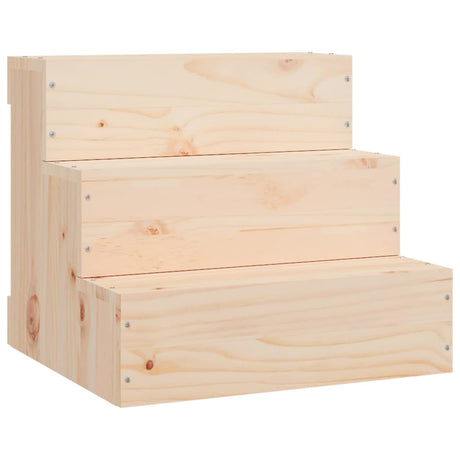 VIDAXL PET -Treppe 40x37,5x35 cm Festkiefer